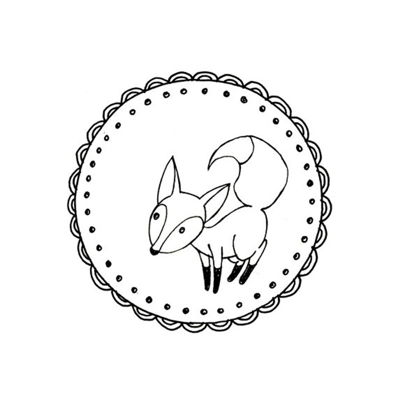 Download Fox Embroidery Pattern Printable Woodland Animal Digital ...