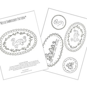 Lochness Monster Sea Monster Nessie Loch Ness Embroidery Pattern Printable Cryptozoology Download Digital PDF Hand Embroidery 0092