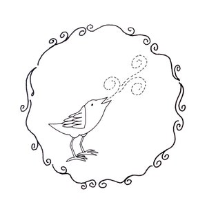 Bird Embroidery Pattern Woodland Animal Digital Downloadable 0106 image 1