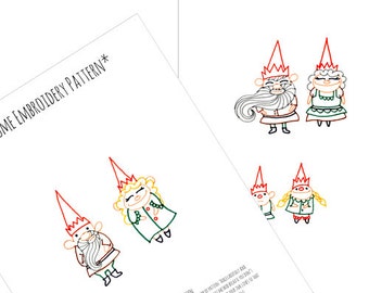 Gnomes Embroidery Patterns Set Digital Downloadable PDF Hand Embroidery Fairy Tale 0052