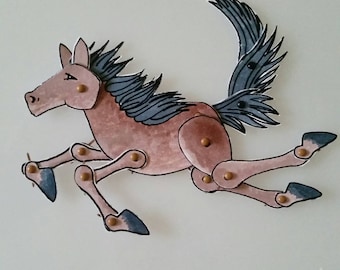 horse paper doll etsy