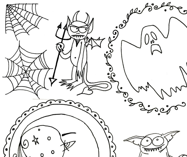 Download Halloween Embroidery Patterns Printable Set of Digital | Etsy