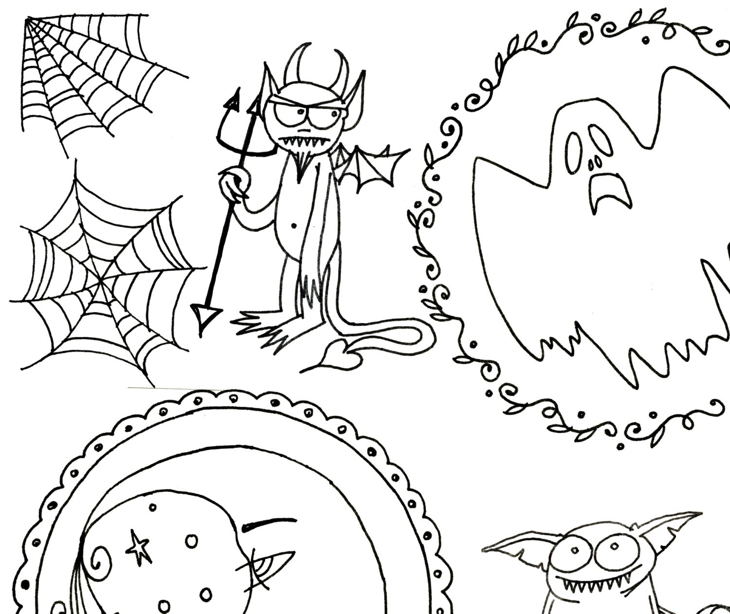 Halloween Embroidery Patterns Printable Set of Digital - Etsy