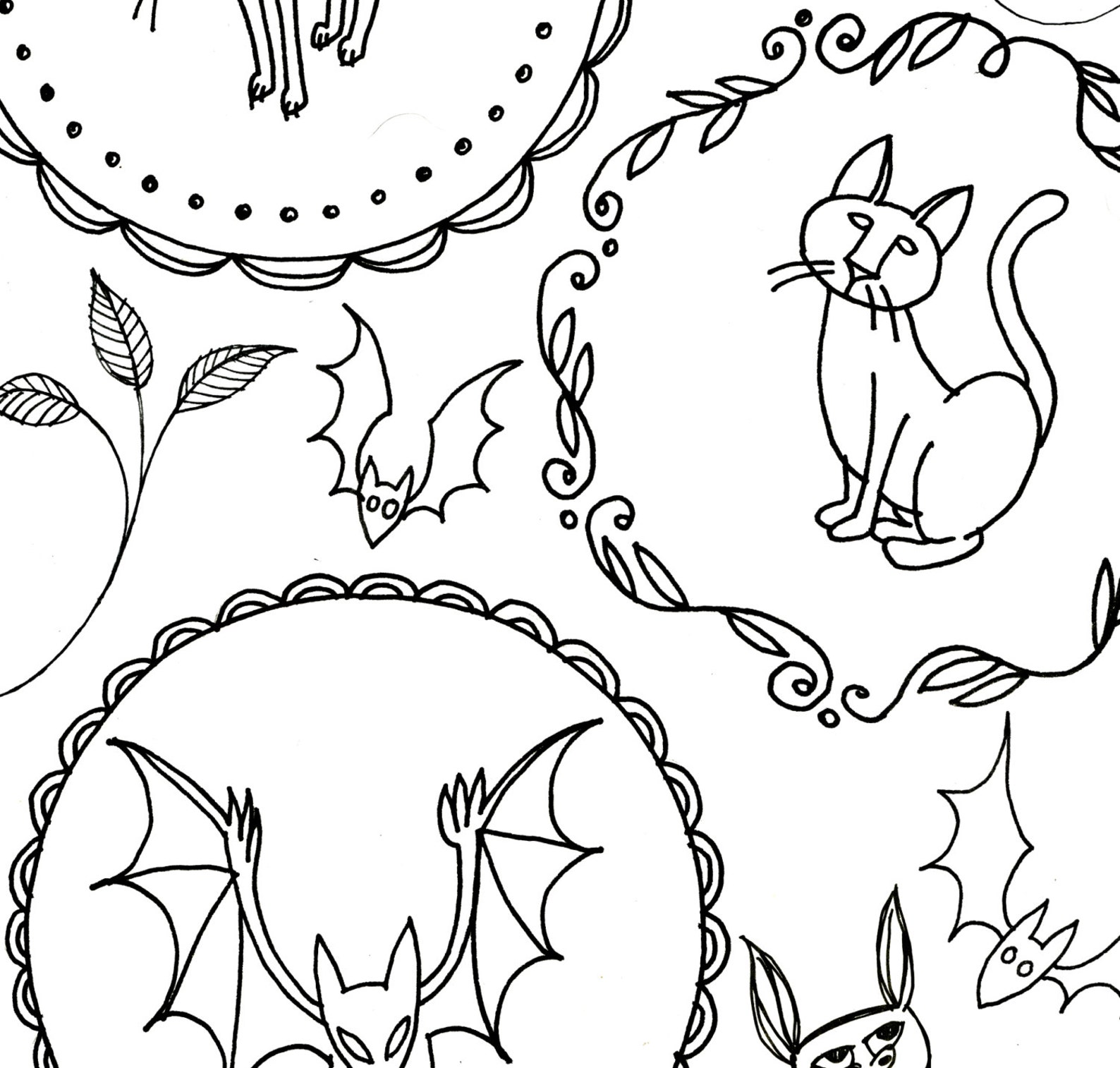 Halloween Embroidery Patterns Printable Set of Digital Etsy