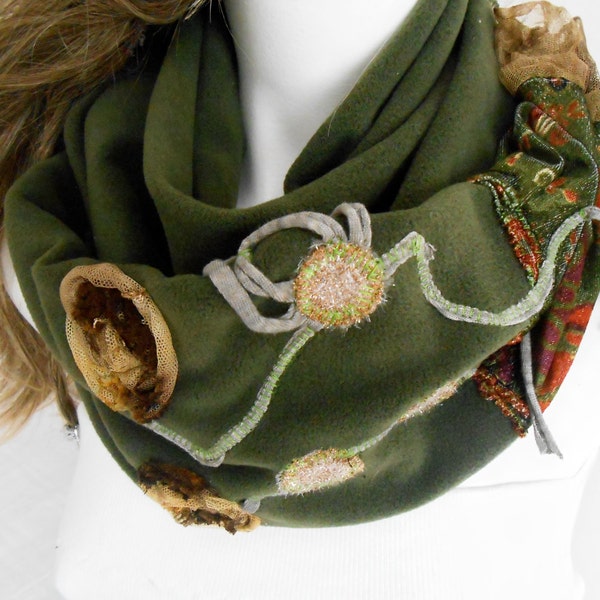 Green Fleece Scarf,  Avocado green scarf, Soft scarf, Patchwork scarf, Avocado Fleece Scarf, Scarves Pink, Winter Accessories