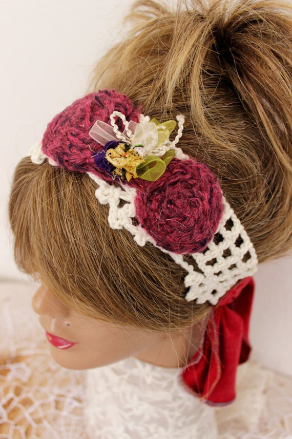 Boho Floral Crochet Colorful Headband Crochet Headband Pattern - Flower Headband - Etsy main image 3