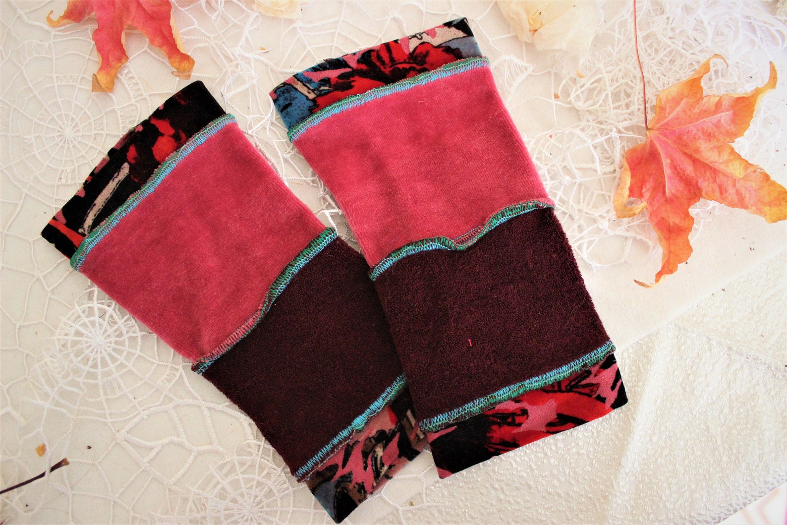 Pink Velvet Gloves Velvet Gloves Velvet Arm Warmers Velvet Etsy