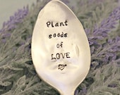 Plant seeds of LOVE Garden Marker Upcycled Garden Markers Housewarming Gift Garden Decor Garden Gift