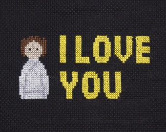 PATTERN FOR DOWNLOAD: I Love You and I Know - Han and Leia
