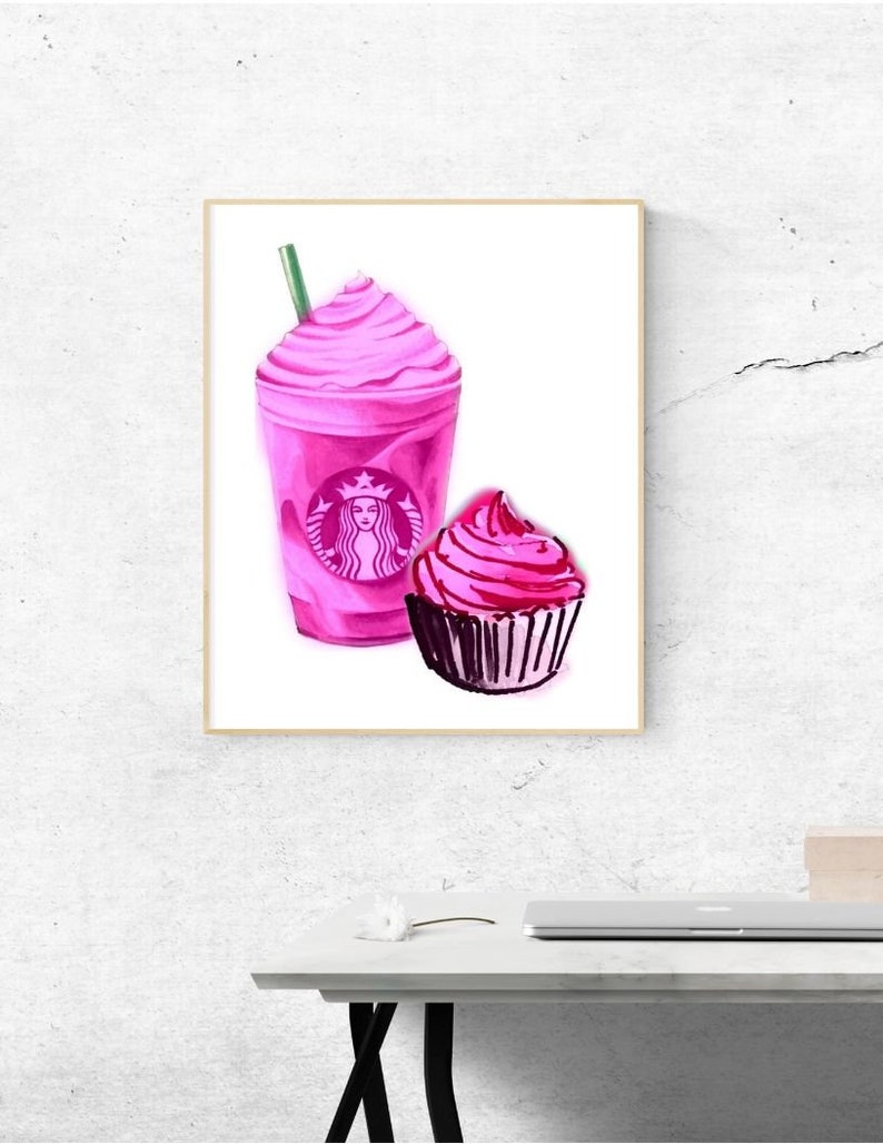 Coffee Lover Wall Art Coffee Decor Starbucks Coffee Etsy