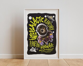 Lámina artística intergaláctica de los Beastie Boys: Impresión giclée mate para pared
