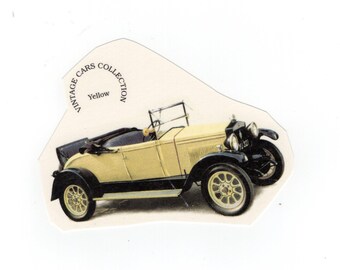 3 DESIGNS alte CARS Bilder auf Vintage-Keramik-Transferfolie. (18 Stück)