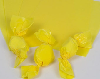 Yellow Caramel Wrappers or Taffy Wrappers, 4 x 5 in. - 1 lb. Package
