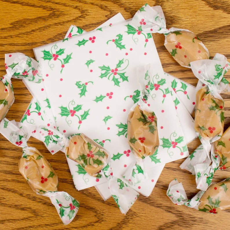 Holly Caramel & Taffy Wrappers 4 x 5 in. 1 lb. Package Etsy