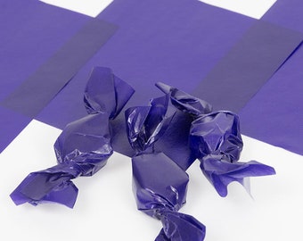 Purple Caramel Wrappers or Taffy Wrappers, 4" x 5", 1 lb. Package