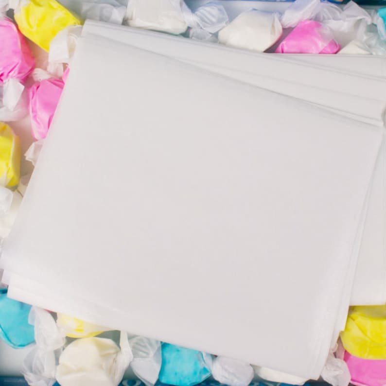 White Taffy Wrappers 4 X 5 In. Package of 100 Etsy