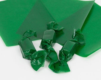 Green Caramel Wrappers or Taffy Wrappers, 4 x 5 in. - 1 lb. Package