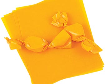Honey Gold Caramel Wrappers or Taffy Wrappers, 4" x 5", Package of 100