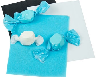 Light Blue Wrappers or Taffy Wrappers, 4 x 5 in. - 1 lb. Package