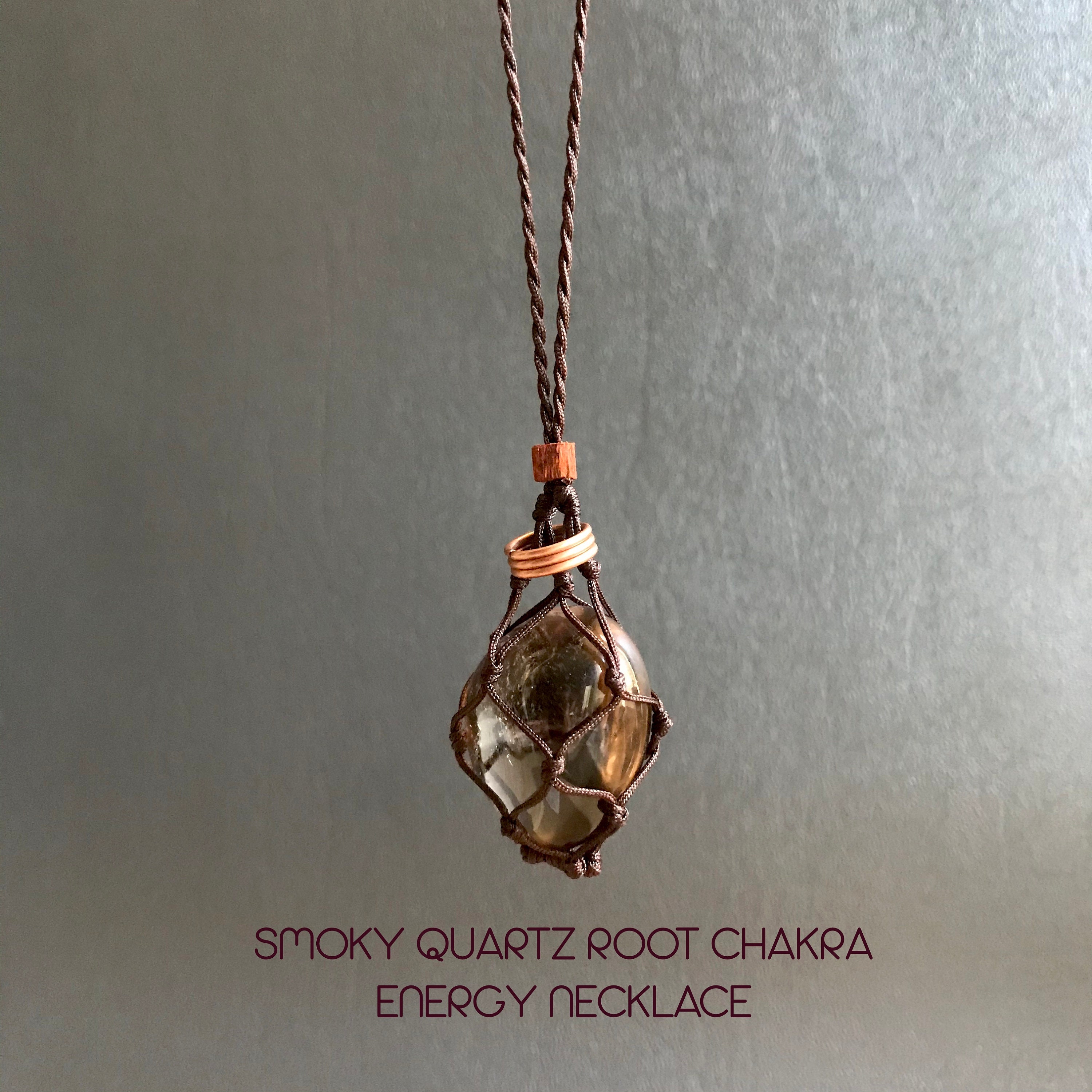 Smoky Quartz Root Chakra Energy Healing Necklace Etsy