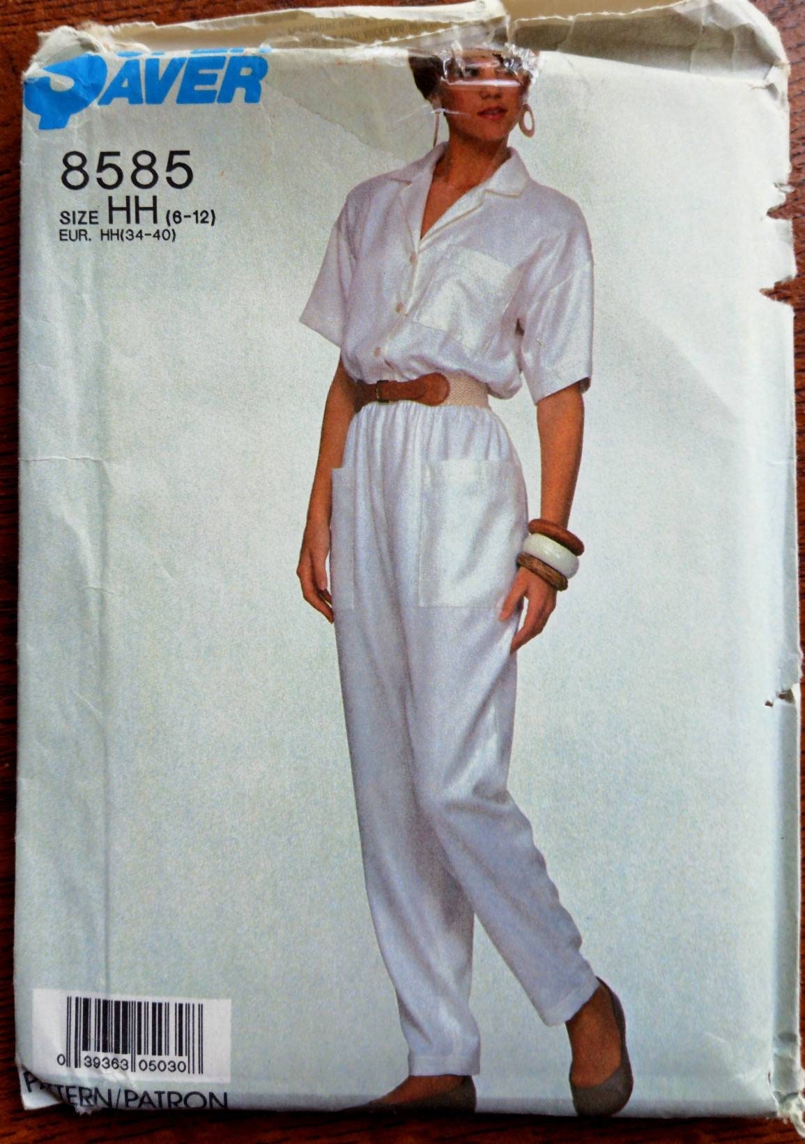 Jumpsuit Pattern, 80's Jumpsuit, Easy Sew 80's Costume Pattern