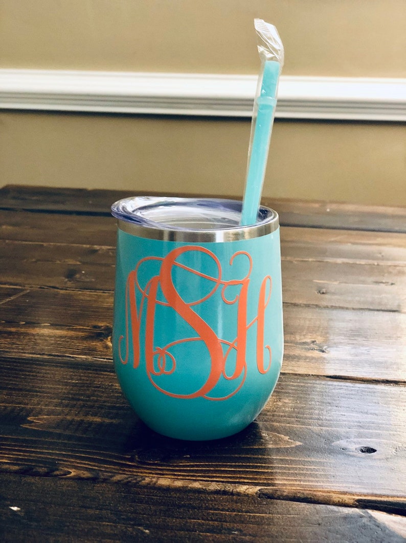 Monogrammed Wine Tumblers Stainless Steel Wine Tumblers With Etsy