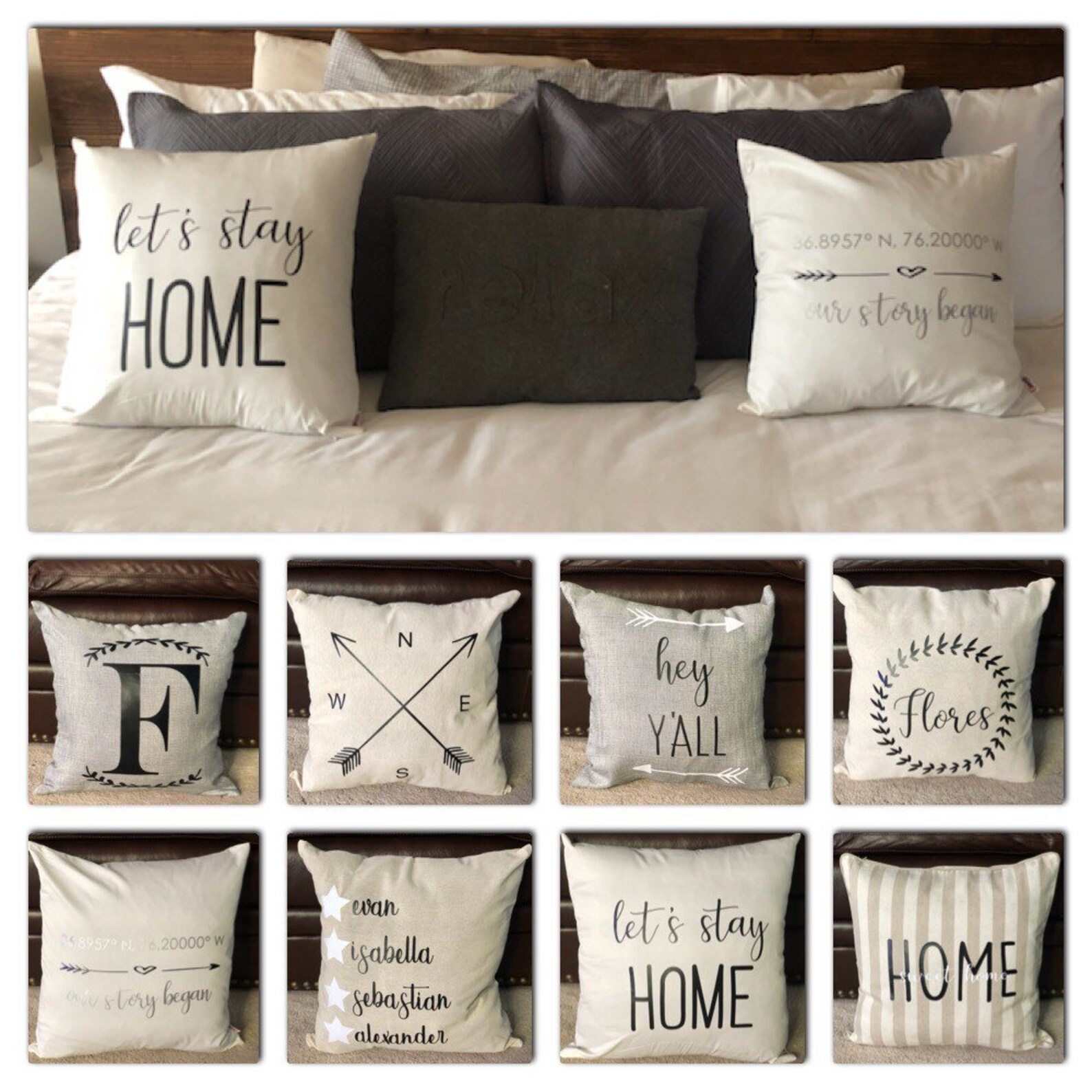 Decorative Pillow Covers Personalized Pillow Covers Etsy