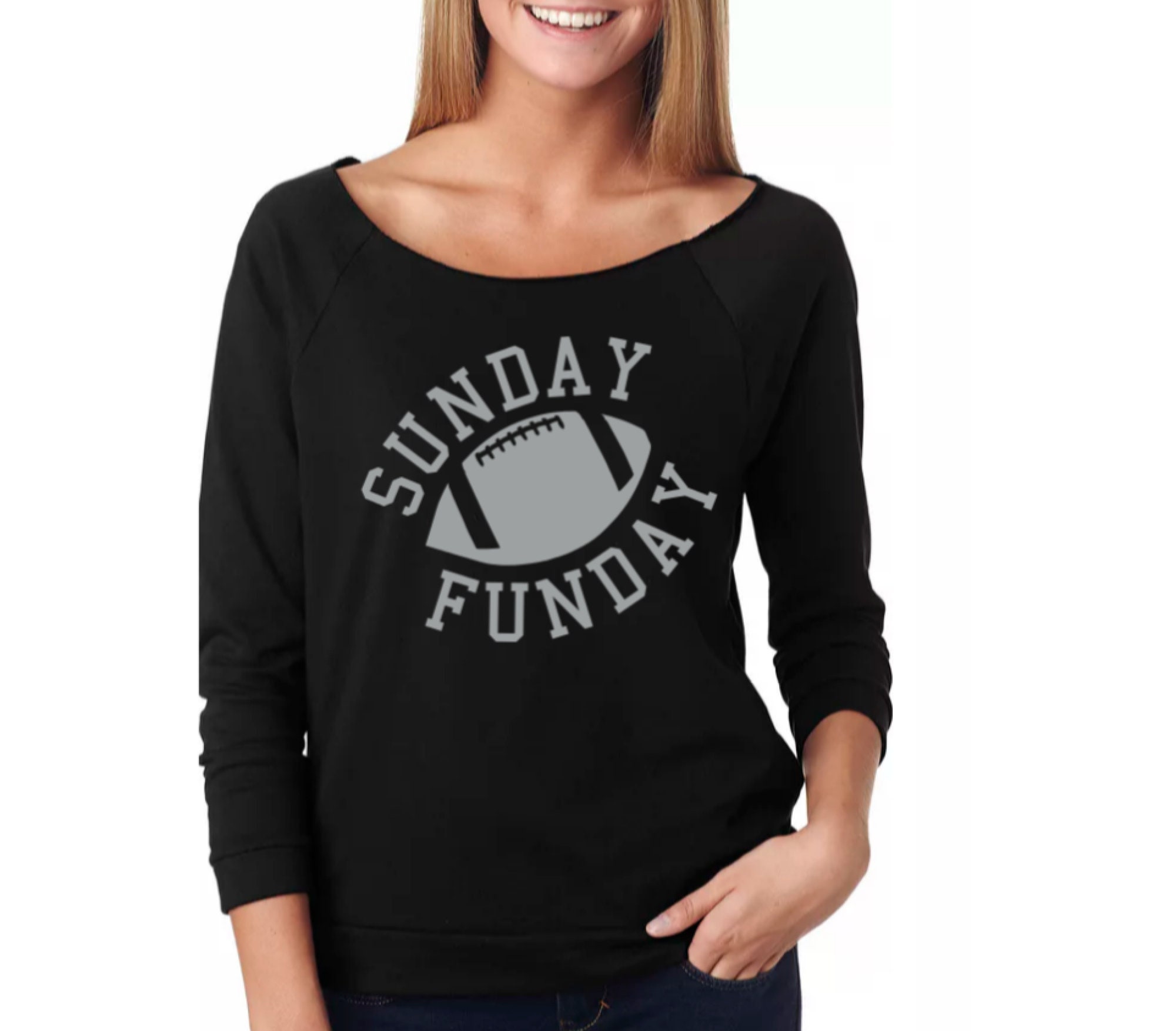 Off the Shoulder Sunday Funday Sweatshirts Football is the | Etsy
