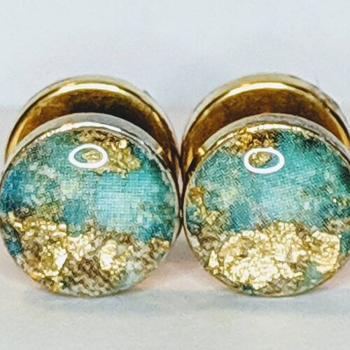 Gold Fake Plugs Gold Faux Plugs Faux Plug Earrings Gold Etsy
