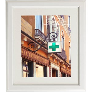 Venice Pharmacy Print Photography of a Green Farmacia Shop Sign in Venice, Italy image 3