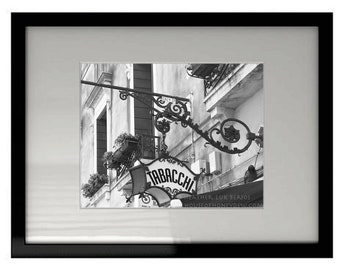 Tabacchi Store Sign Photography - Wall Art, Tobacco Restaurant Bar Sign Wall Decor - Urban Contemporary, Italian Smoke Shop, Italy, Venice