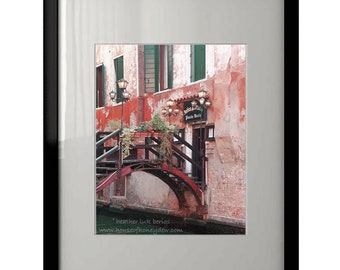 Venice Photography - The Antira Trattoria, Canal Restaurant Wall Decor - Photography Print - Italian Venetian Italy Architecture Historic