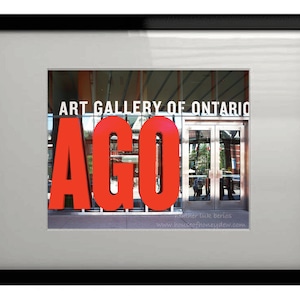 Toronto Photography - Art Gallery of Ontario Wall Decor Fine Art Photography Print Attraction Red Letters Modern Contemporary