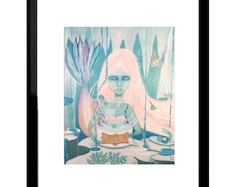 Art Print - The Little Mermaid (Once Upon A Time No.3) - Giclee artwork interior decoration