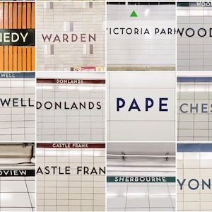 Toronto Bloor Danforth Line Subway Stations Photography Wall Decor Art Photography Print - Metro, Subway, TTC, Underground Metro, Tiles