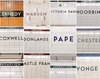 Toronto Bloor Danforth Line Subway Stations Photography Wall Decor Art Photography Print - Metro, Subway, TTC, Underground Metro, Tiles