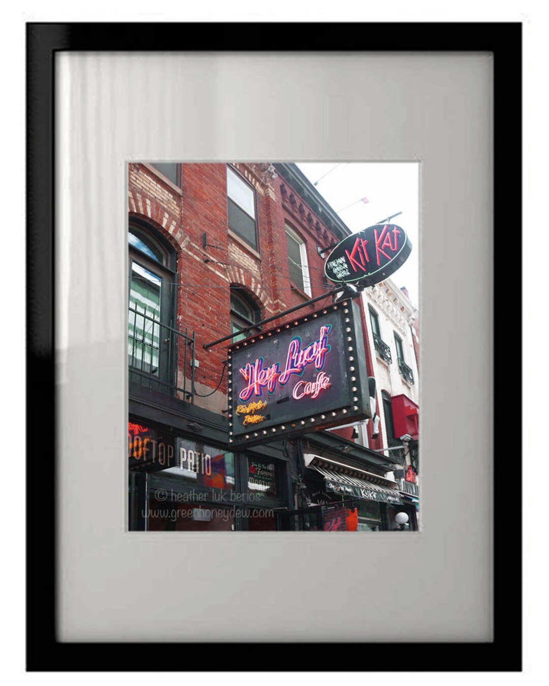 Toronto Urban Photography Wall Decor Photo Art Print Red, Pink, Brick