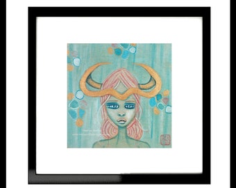 Art Print - Warrior Princess Portrait - Giclee artwork interior decoration