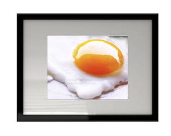 Sunny side Up Egg Photography - Wall Decor - Fine Art Photography Print, Kitchen, Diner, Greasy Spoon Breakfast Food Restaurant Art