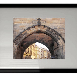 Prague Archway Print - Photography of Beautiful Architecture Bridge in Czech Republic