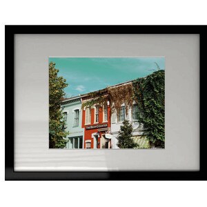 Georgetown - Wall Decor - Fine Art Photography Print - Washington, Red Building, European Architecture
