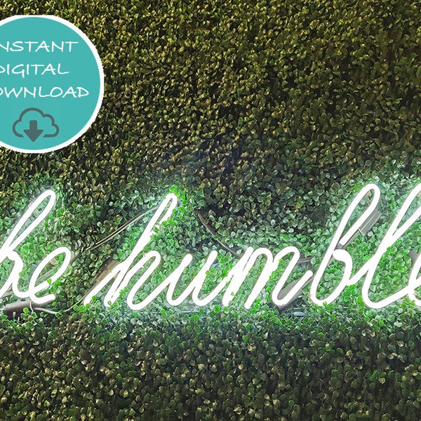 Grass Wall With Neon Sign Etsy