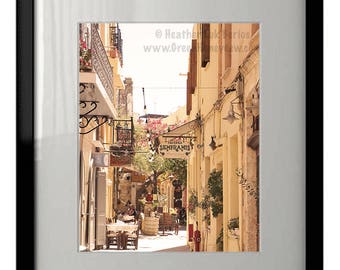 Greece Cafe Print - Beautiful Photography of Cafe in Greece