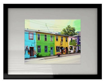 Colourful Photography - Queen Street Shops Halifax - Wall Decor - Photo Art Print Canada