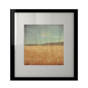 Fotografia citazione campo dei sogni - Frase di detto ispiratore Word Wall Decor - Fine Art Print Weathered Old Beautiful Square