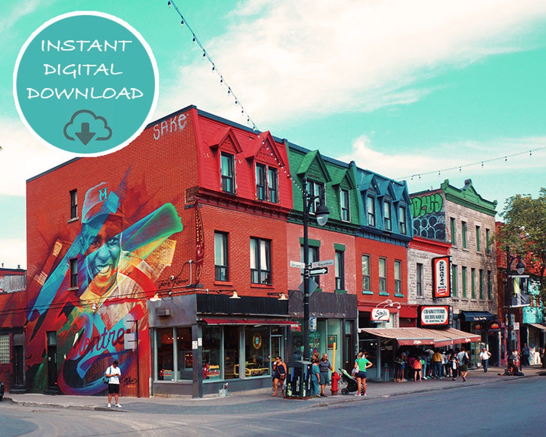 Montreal Street Art Panoramic Canvas
