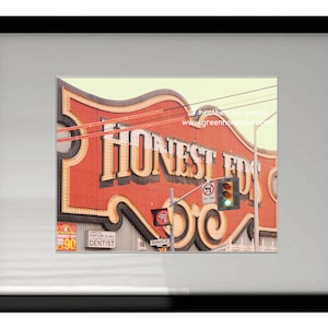 Toronto Honest Eds Photography - Wall Decor - Art Photography Print - Canada, Red, Historic, Cultural Sign, History, Street Sign
