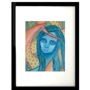 Art Print - Octopus Girl (Portraits of the Magical No. 5) - Giclee artwork interior decoration