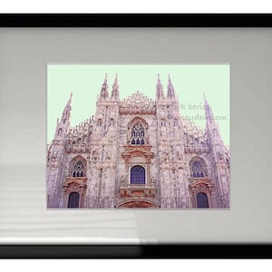 Milan Photography - Duomo di Milano Cathedral Church Wall Decor - Photography Print - Italian Historic Italy Religion, Gothic Architecture