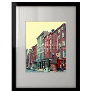 Philadelphia Buildings - Wall Decor - Fine Art Photography Print - Red, Teal, Brick, Store Facade, Yellow